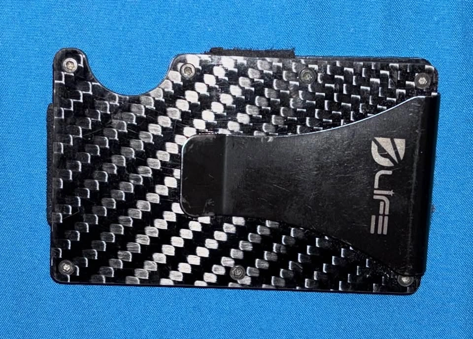 RFID Blocking Carbon Fibre wallet with money clip - photo 2