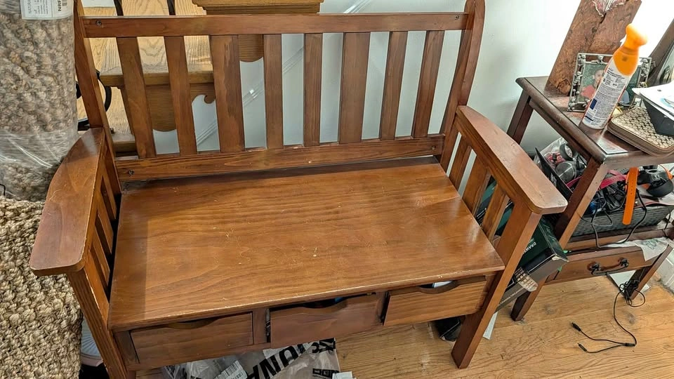 Wooden bench