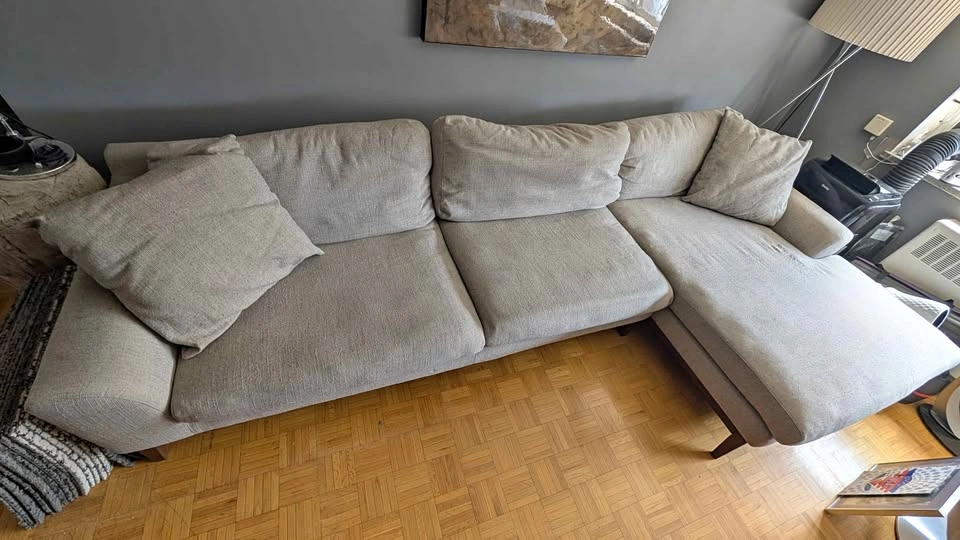 L-shaped couch