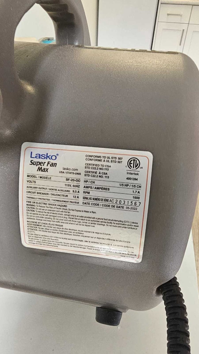 Lasko Super Fan Max (price negotiable) - photo 5
