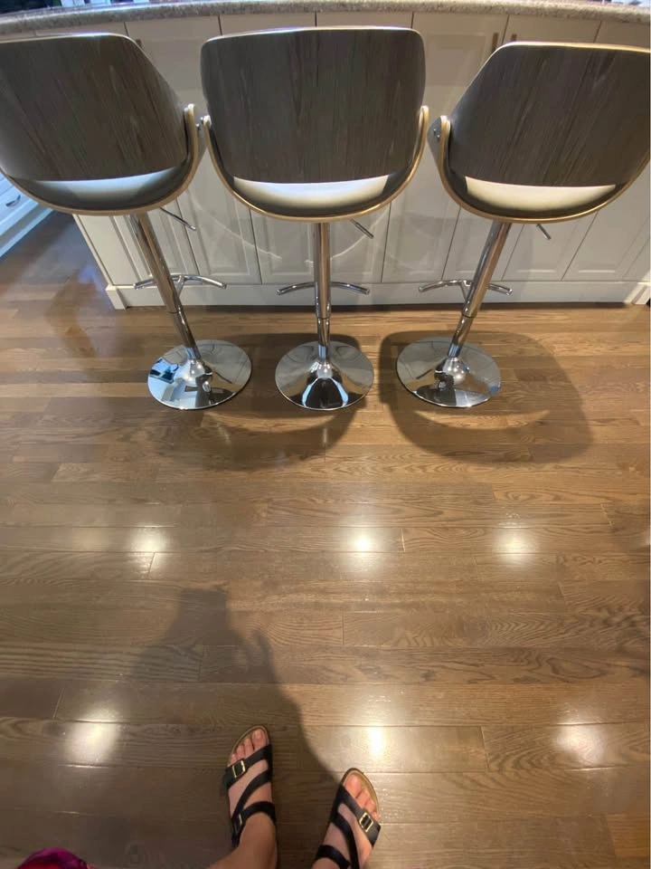 Bar stools - Grey vinyl seats, chrome base - photo 2