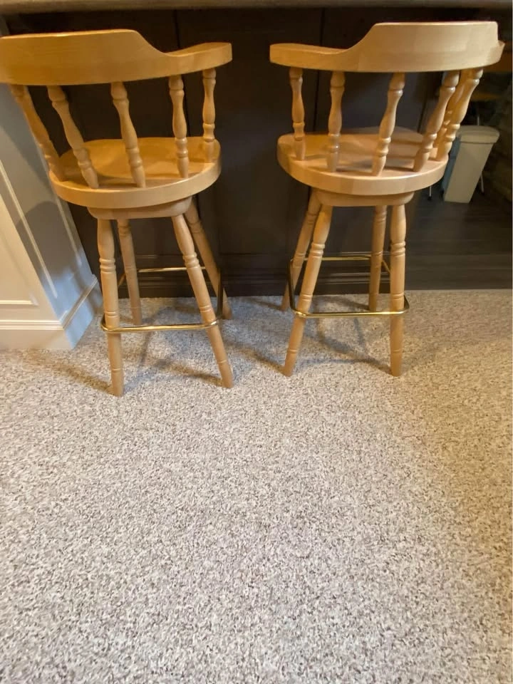 2 Bar stools - solid oak - photo 2