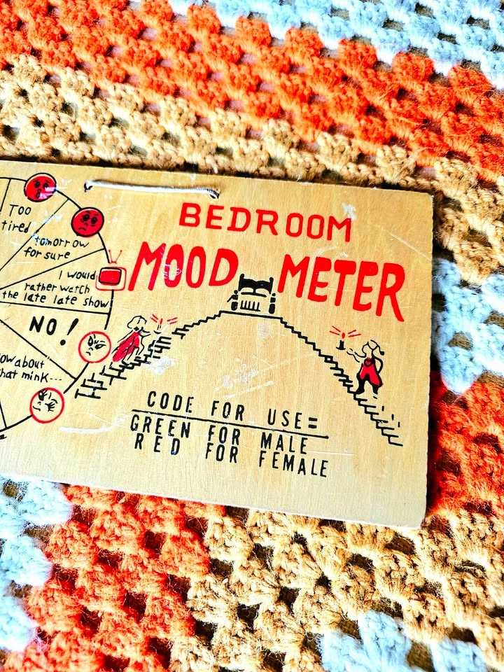 60s/70s Bedroom Mood Meter Wooden Plaque Vintage Kitsch Decor - photo 4