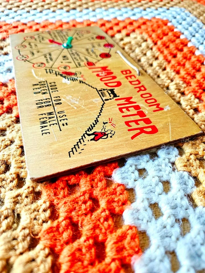 60s/70s Bedroom Mood Meter Wooden Plaque Vintage Kitsch Decor - photo 5