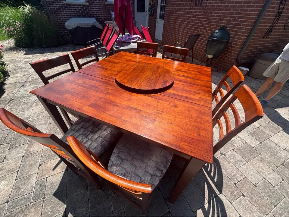 Dining set - square table 8 chairs, cocktail height - photo 3