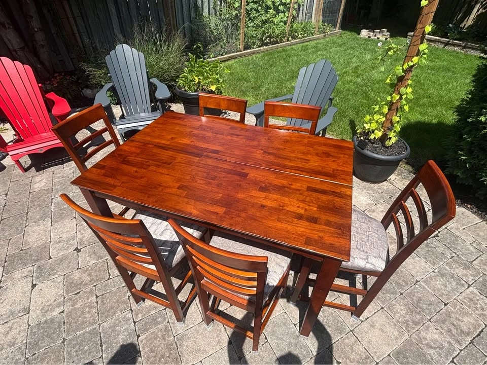 Dining set - square table 8 chairs, cocktail height - photo 5