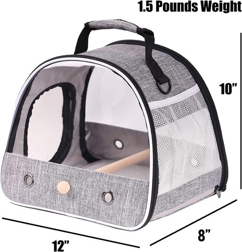Small Bird Travel Carrier, Portable Bird Travel Cage - photo 2