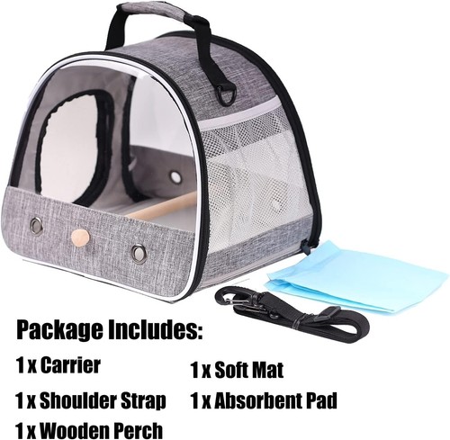 Small Bird Travel Carrier, Portable Bird Travel Cage - photo 3