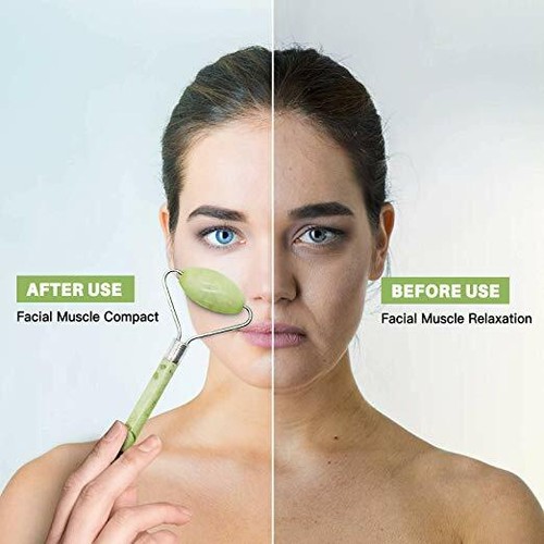 Natural Jade Roller with Gua Sha Lymphatic Drainage Tool - photo 2