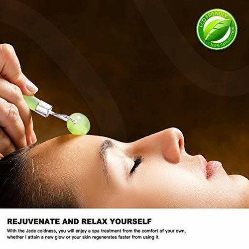 Natural Jade Roller with Gua Sha Lymphatic Drainage Tool - photo 4