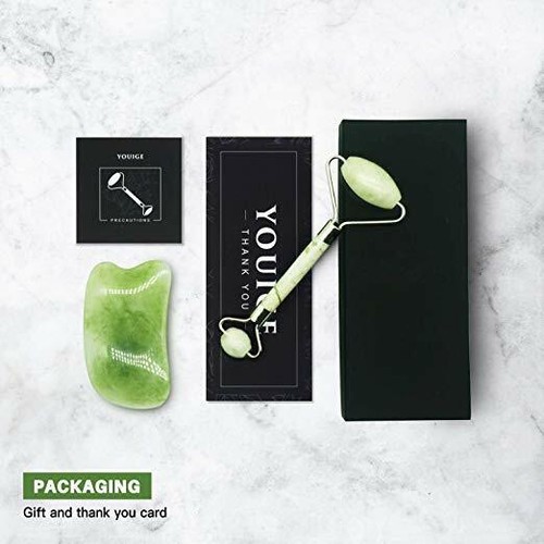 Natural Jade Roller with Gua Sha Lymphatic Drainage Tool - photo 5