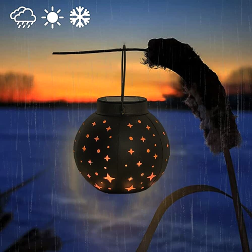 Outdoor Solar Lantern Hanging Garden Lamp Metal