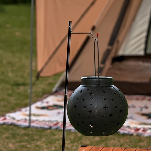 Outdoor Solar Lantern Hanging Garden Lamp Metal - photo 2