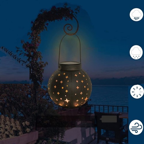 Outdoor Solar Lantern Hanging Garden Lamp Metal - photo 4