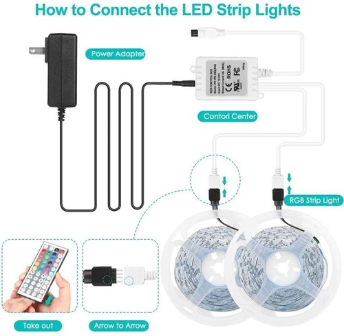 32ft LED Strip Lights Remote Control 5050 RGB - photo 4