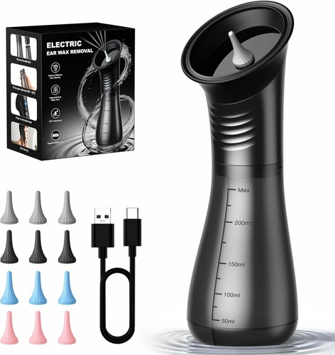 Electric Ear Wax Removal Kit with LED Display & 12 Tips