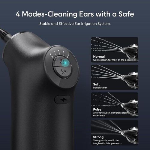 Water Powered Ear Cleaner Ear Wax Removal Kit USB Rechargeable - photo 2