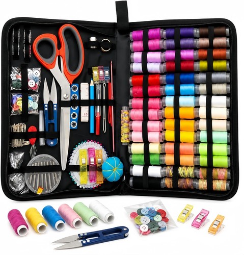 Sewing Kit for Adults, 228 PCS with Tailor Scissors