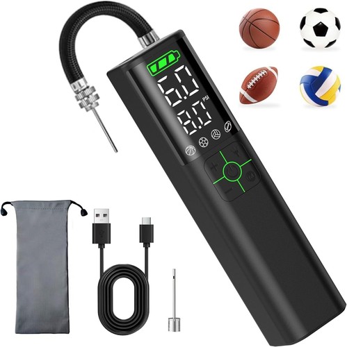 Electric Ball Pump for Sport Ball, 2000mAh 15 PSI Portable