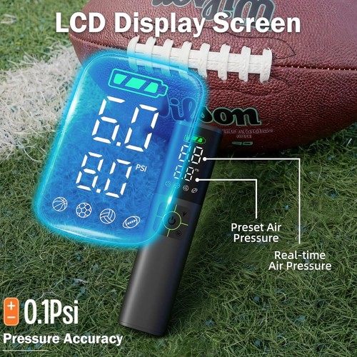 Electric Ball Pump for Sport Ball, 2000mAh 15 PSI Portable - photo 2