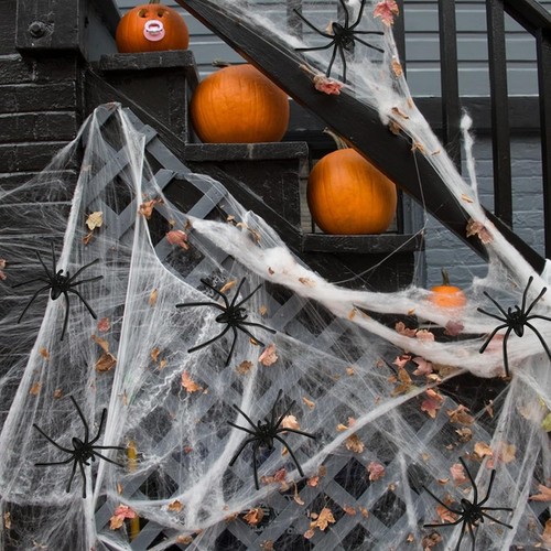 Halloween Spider Webs Decorations 1000 sqft with 30 Spiders - photo 3