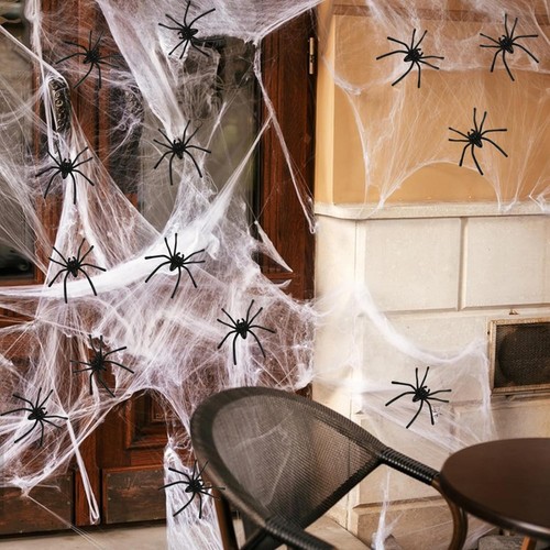 Halloween Spider Webs Decorations 1000 sqft with 30 Spiders - photo 4