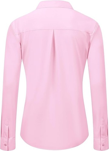 Women's Stain-Resistant Wrinkle-Free Long Sleeve Blouse Small - photo 4