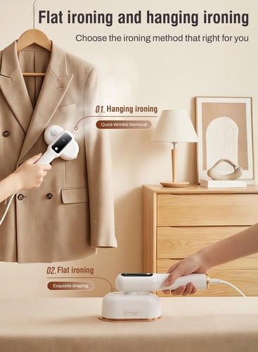 2-in-1 Handheld Garment Steamer & Iron 1200W Portable - photo 4