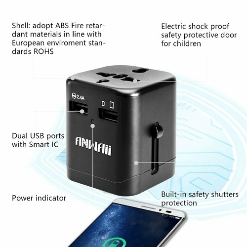 Travel Adapter All-in-one International Power Plug - photo 2