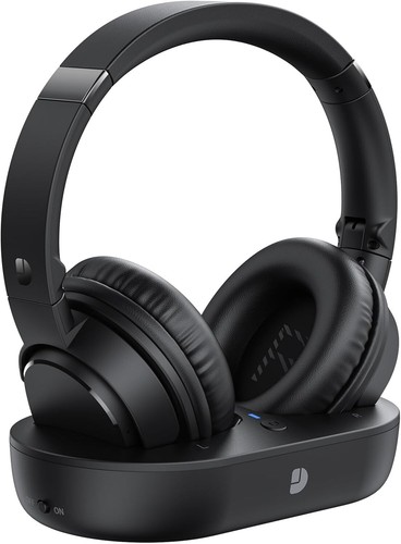 Wireless TV Headphones with Transmitter Charging Base