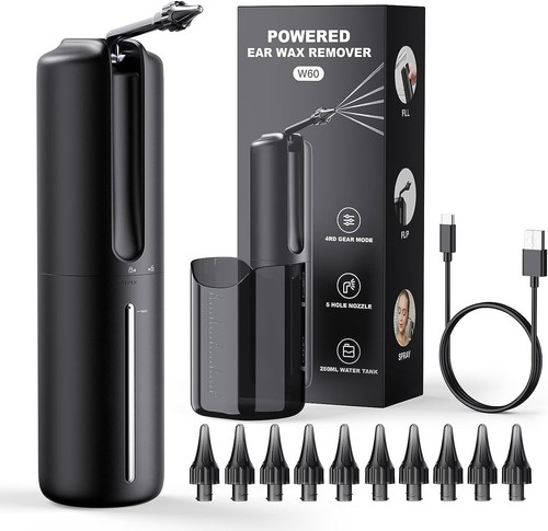Water Powered Ear Cleaner Ear Wax Removal Kit USB Rechargeable