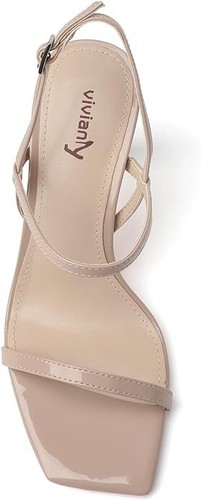 vivianly Women's Strappy Square Toe Heels - Size 6.5 - photo 5