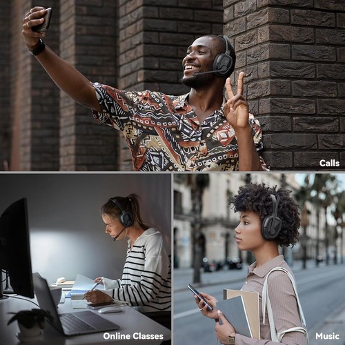 Bluetooth Headset with Microphone, Multipoint Wireless Headset - photo 5