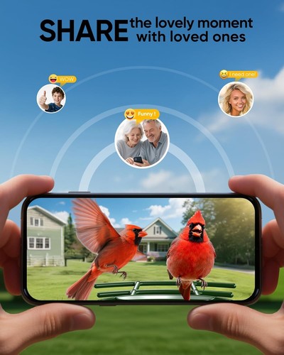 Smart Bird Feeder Camera 2K HD Solar Powered - photo 5