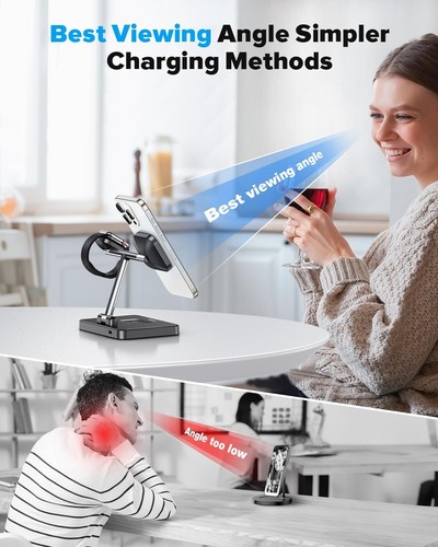 DUMTERR 3-in-1 Foldable Wireless Charging Station for Apple - photo 5