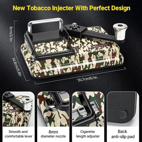 Manual Cigarette Rolling Machine Tobacco Injector 8mm - photo 2