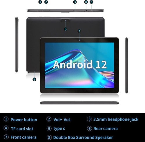 10" Tablet with Android 12 OS, 2GB RAM 32GB ROM - photo 5