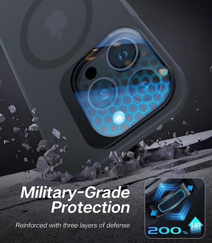 iPhone 14 Pro Case with Metal Camera Stand Translucent Matte - photo 5
