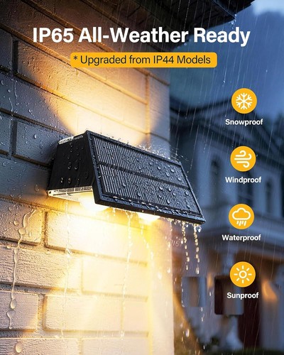 Solar Fence Lights Outdoor, 10 Pack 100LM - photo 4