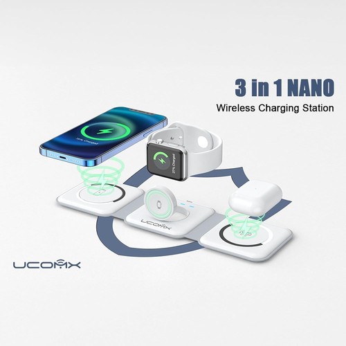 3 in 1 Wireless Charging Station Magnetic Foldable Fast Charger - photo 5