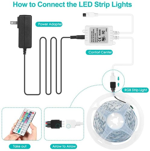 LED Strip Lights 16.4ft, 32.80ft 5050 RGB Color Changing - photo 5
