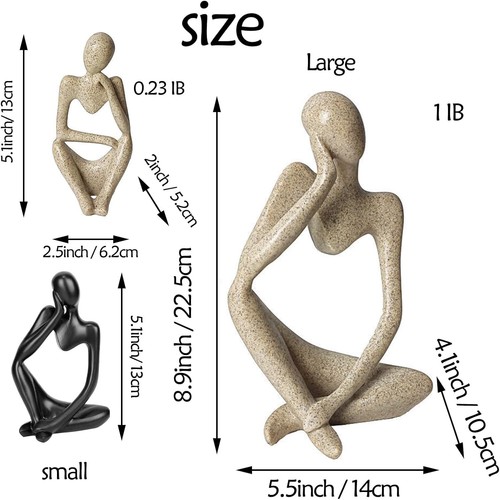 The Thinker Statue, Modern Home Decor Accents - photo 5
