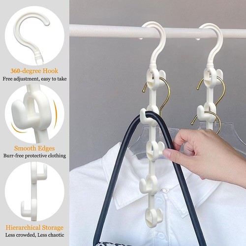 10 Pack Closet Organizer, Clothes Hanger for Dorm Storage - photo 4