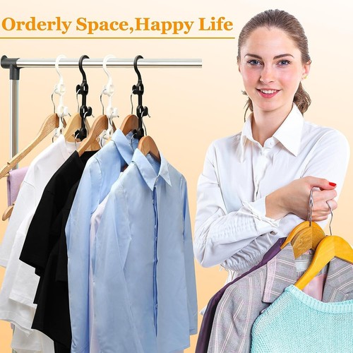 10 Pack Closet Organizer, Clothes Hanger for Dorm Storage - photo 5