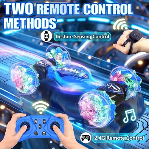 Gesture Sensing RC Stunt Car - 360° Rotating 4WD Toy - photo 2