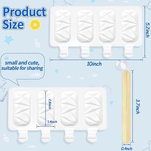 Ice Popsicle Molds Set: Diamond & Cakesicle Silicone Trays - photo 4