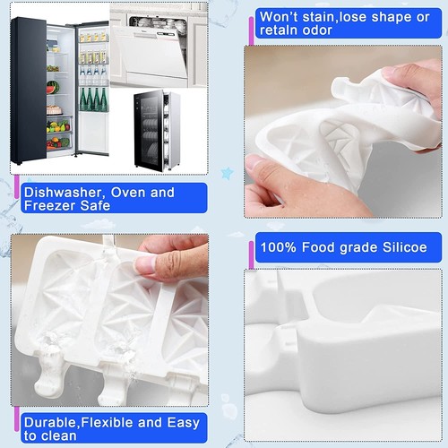 Ice Popsicle Molds Set: Diamond & Cakesicle Silicone Trays - photo 5