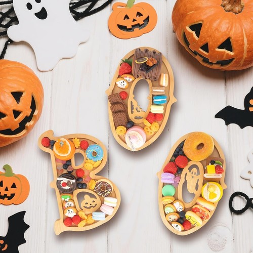 3PCS Wooden Halloween BOO Charcuterie Board Box with Balloons - photo 2