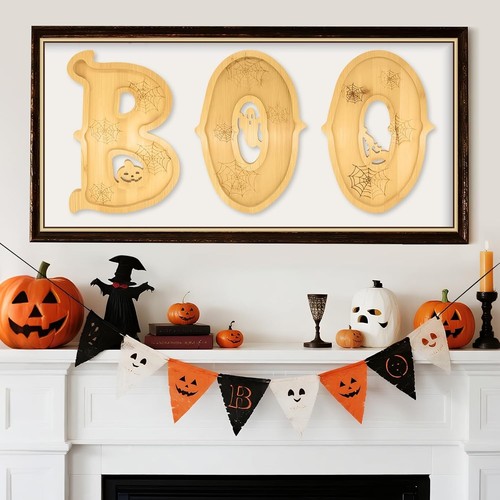 3PCS Wooden Halloween BOO Charcuterie Board Box with Balloons - photo 4