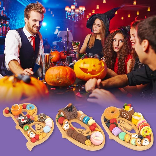 3PCS Wooden Halloween BOO Charcuterie Board Box with Balloons - photo 5
